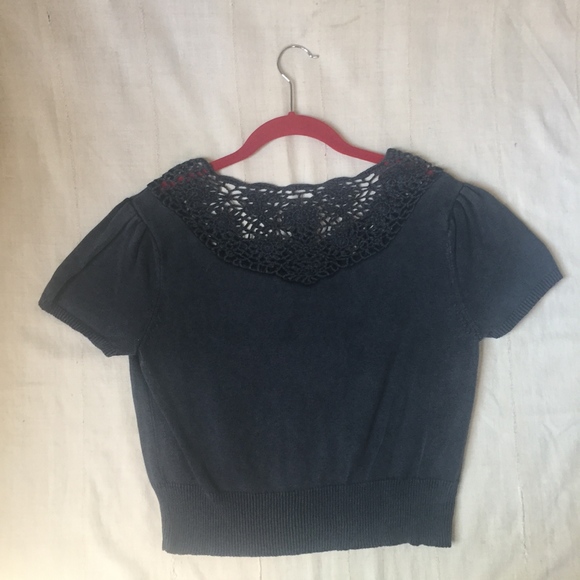 90's Vintage Calvin Klein Knit and Embroidery Crop - Picture 5 of 6